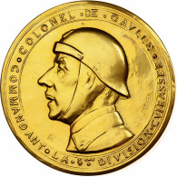 France, Médaille, Colonel De Gaulle, Commandant De La 4eme Division Cuirassée - Otros & Sin Clasificación