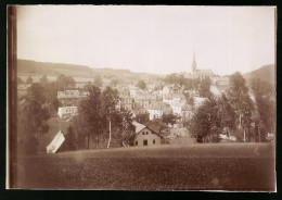 Fotografie Brück & Sohn Meissen, Ansicht Bad Elster, Blick In Die Die Stadt Mit Der Kirche  - Lieux