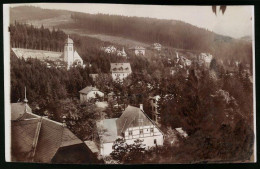 Fotografie Brück & Sohn Meissen, Ansicht Kipsdorf / Erzg., Blick In Den Ort Mit Häusern Und Kirche  - Lugares