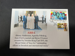 2-6-2024 (7) ABBA Awarded The "Royal Order Of Vasa" By Sweden King Carl XVI (ABBA Stamp) - Ziekte