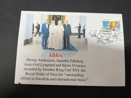 2-6-2024 (7) ABBA Awarded The "Royal Order Of Vasa" By Sweden King Carl XVI (OZ Stamp) - Enfermedades