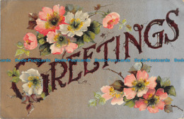R164727 Greetings. Flowers. B. B. London. 1909 - Other & Unclassified
