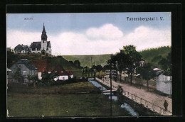 AK Tannenbergstal I. V., Strassenpartie, Kirche  - Autres & Non Classés