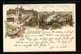 Lithographie Winterberg, Hotel Auf Dem Grossen Winterberg, Totalansicht  - Autres & Non Classés