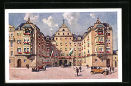 Künstler-AK Dresden-A., Hotel Und Vereinshaus Hospiz, Zinzendorferstrasse 17-21  - Dresden