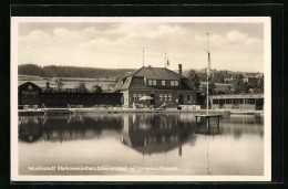 AK Markneukirchen, Schwimmbad Mit Unterkunftshaus  - Markneukirchen