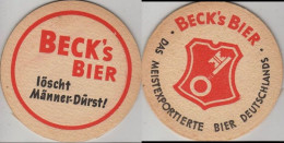 5005138 Bierdeckel Rund - Becks - Sous-bocks