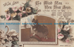 R164769 Greetings. With Love To Wish You New Year Joys. Dog. Rotary. RP - Welt