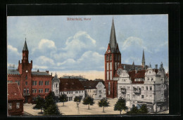 AK Bitterfeld, Rathaus Und Kirche Am Markt  - Bitterfeld