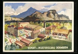 Künstler-AK Dornbirn, Export- Und Musterschau 1949, Gesamtansicht  - Tentoonstellingen