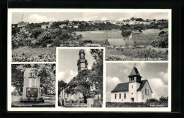 AK Riesweiler, Kath. Kirche, Evangl. Kirche, Kriegerdenkmal, Gesamtansicht  - Other & Unclassified