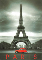 CPSM Paris-Tour Eiffel-2CV-Beau Timbre       L2966 - Eiffeltoren