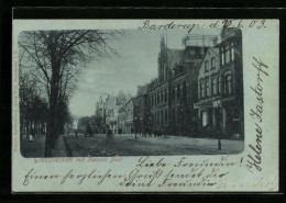 Mondschein-AK Neumünster, Strassenpartie Grossflecken Mit Kaiserlicher Post  - Neumuenster