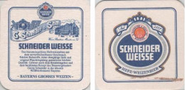 5001485 Bierdeckel Quadratisch - Schneider Weisse - Verschmutzt - Sous-bocks