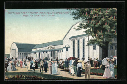 AK Dresden, Internationale Hygiene-Ausstellung 1911, Halle Für Sport Und Kleidung  - Expositions