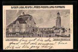 AK Nürnberg, Bayerische Jubilaeums-Ausstellung, Hauptrestaurant, Ganzsache Bayern  - Ausstellungen