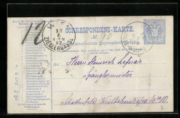 AK Correspondenz-Karte Zur Pneumatischen Expressbeförderung, Ganzsache Wien  - Postal Services