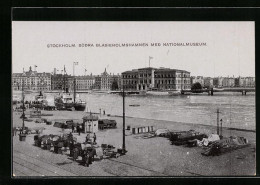 AK Stockholm, Söda Blasieholmshamnen Med Nationalmuseum  - Sweden