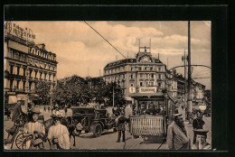 AK Berlin, Geschäftshaus Kakao Hildebrand Schokolade Am Potsdamer Platz Mit Strassenbahn  - Photographie