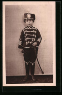 Foto-AK Kleiner Junge In Uniform, Kinder Kriegspropaganda  - War 1914-18