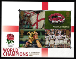 Großbritannien Block 17 Mit 2170-2173 Postfrisch Rugby WM 2003 #HY932 - Autres & Non Classés