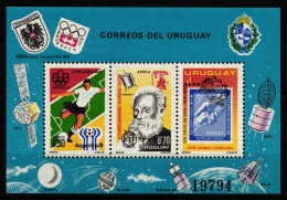 Uruguay Block 29 Mit 1406-1408 Postfrisch Fußball, Telefon, Post #IB068 - Uruguay