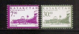 KAZAKHSTAN 2001●Modern Architecture●Definitive●Mi 349-50 MNH - Kazakistan