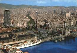72308388 Barcelona Cataluna Hafenpartie Fliegeraufnahme  - Autres & Non Classés