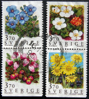 Schweden 1995   FLOWERS MiNr. 1883-86  (O)  ( Lot  L 636 ) - Oblitérés