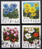 Schweden 1995   FLOWERS MiNr. 1883-86  (O)  ( Lot  L 639 ) - Oblitérés