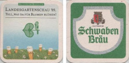 5001329 Bierdeckel Quadr. - Schwaben Bräu - 1989 Landesgartenschau - Sous-bocks