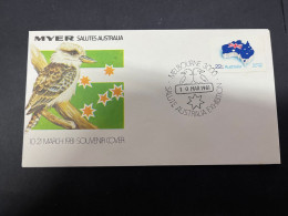 2-6-2024 (9) Australia -  VIC -  Myers Salutes Australias (birds / Military) - Ersttagsbelege (FDC)