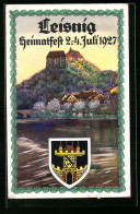 Künstler-AK Leisnig, Heimatfest 1927, Mit Wappen  - Leisnig