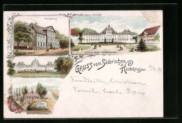 Lithographie Söder /Heidekrug, Restaurant Söder`scher Heidekrug, Schloss  - Other & Unclassified