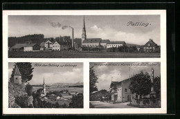 AK Palling, Totalansicht, Kriegerdenkmal Und Warengesch. Stalleicher, Brauerei  - Autres & Non Classés