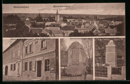 AK Welbsleben, Gasthof Zur Neustadt, Kriegerdenkmal, Ortsansicht  - Autres & Non Classés