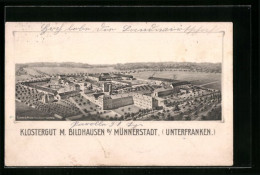 AK Münnerstadt /Unterfranken, Klostergut M. Bildhausen Aus Der Vogelschau  - Autres & Non Classés