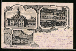 AK Schwäb. Hall, Rathaus, Oberamt Und Pranger, Hotel Adler, Marktbrunnen  - Schwaebisch Hall