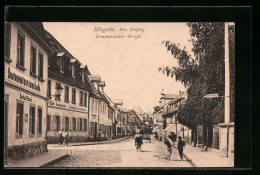 AK Mügeln, Lommatzscher Strasse Mit Restaurant Zur Guten Quelle  - Lommatzsch