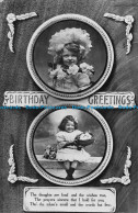 R164120 Birthday Greetings. Girls. Davidson Bros. 1910 - Monde