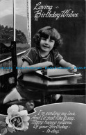 R164127 Greetings. Loving Birthday Wishes. Girl. RP. 1934 - Monde