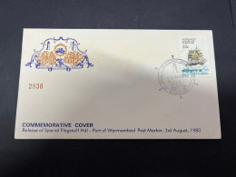 2-6-2024 (9) Australia -  Flagstaff Hill (lighthoue) 1980 - With Insert - Ersttagsbelege (FDC)