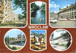 72306530 Wroclaw Popowice Przystan KS Budowlani Fragment Rynku Most Grunwaldzki  - Pologne