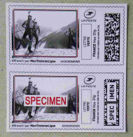 MTEL 40 : LETTRE VERTE 20 G Ski & LETTRE VERTE SPECIMEN 20 G Ski (autocollant / Autoadhésif) - Unused Stamps
