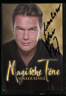AK Musiker Volker Bengl Im Schwarzen Hemd, Autograph  - Musique Et Musiciens