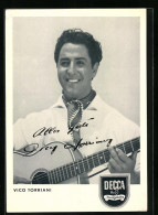 AK Musiker Vico Torriani Mit Gitarre, Autograph  - Music And Musicians