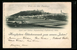 AK Augustusburg, Ortsansicht Mit Schloss Aus Südost  - Augustusburg