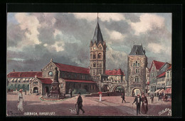 Künstler-AK Eisenach, Karlsplatz  - Eisenach