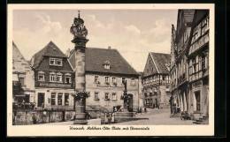 AK Kronach, Melchior-Otto-Platz Mit Ehrensäule  - Kronach