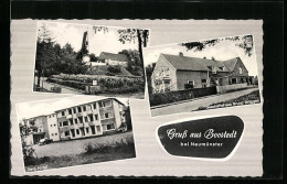 AK Boostedt Bei Neumünster, Kirche, Geschäftshaus Bruno Brüggen, Berghotel  - Neumünster